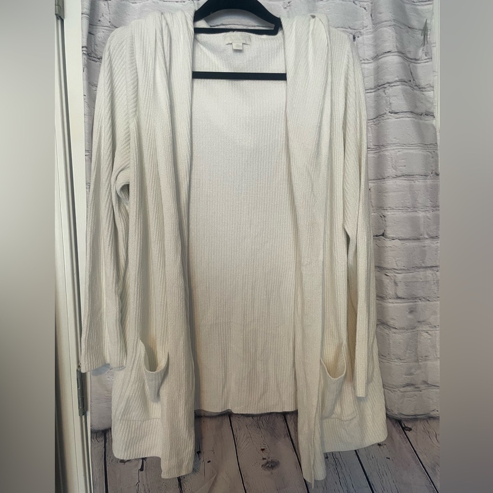 Barefoot Dreams CozyChic Ultra Lite Hooded Ribbed Cardigan